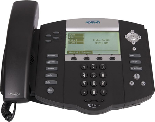 ADTRAN 1202755G1 IP 550 IP PHONE CABLE DESKTOP 4 TOTAL LINE VOIP POE PORTS
