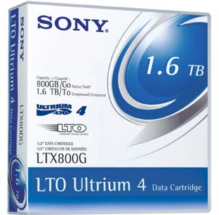 SONY LTX800G LTO ULTRIUM-4 0.8/1.6TB 820M DATA CARTRIDGE 1PK