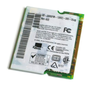 3COM 3CN3AC1556 10/100LAN 56K MODEM COMBO MINI PCI CARD