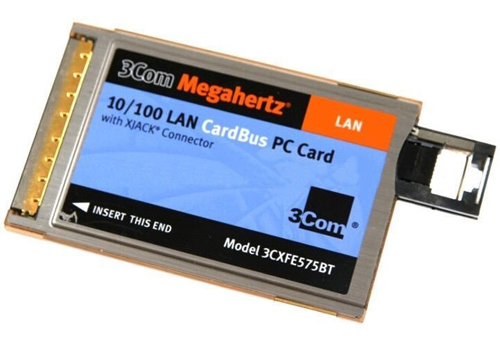 3COM 3CXFE575BT MEGAHERTZ 10/100 LAN CARDBUS PC CARD WITH XJACK