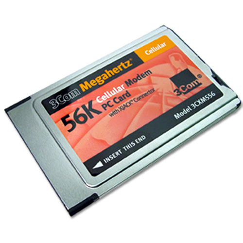 3COM 3CXM556 MEGAHERTZ 56K CELLULAR FAX / MODEM PC CARD