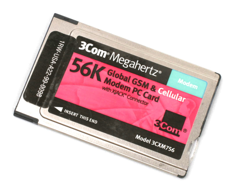 3COM 3CXM756 MEGAHERTZ 56K GLOBAL GSM WINMODEM FAX / MODEM - PC CARD