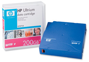 HP C7971A LTO ULTRIUM-1 100/200 609M DATA CARTRIDGE 1PK