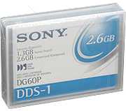SONY DG60P DDS1 1.3GB 4MM 60M DATA CARTRIDGE 1PK
