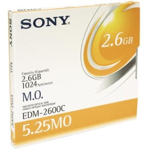 SONY EDM-2600C 2.6GB 1024B/S 5.25" REWRITABLE MAGNETO OPTICAL DISK 1PK ( EDM2600C )