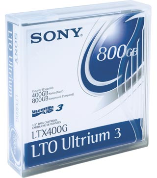 SONY LTX400GWW LTO ULTRIUM-3 400/800GB 680M DATA CARTRIDGE 1PK