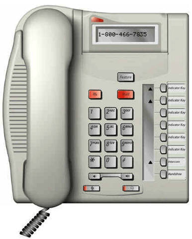 NORTEL NT8B26AABL T7208 BUSINESS SERIES TERMINAL DIGITAL PHONE PLATINUM 6LINE