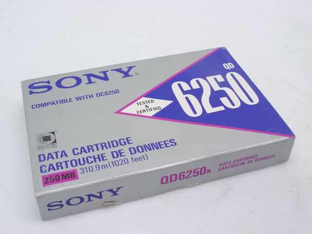 SONY QD6250 QIC150 250MB DATA CARTRIDGE 1PK