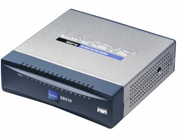 LINKSYS SD216 16-PORT 10/100 DESKTOP SWITCH