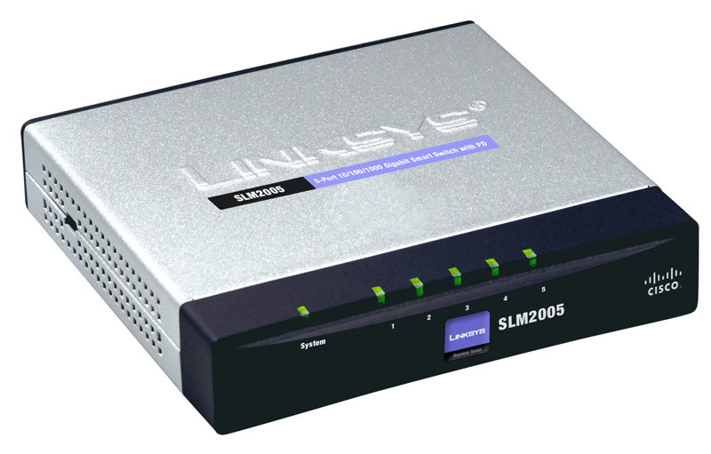 LINKSYS SLM2005 5-PORT 10/100/1000 GIGABIT SMART SWITCH