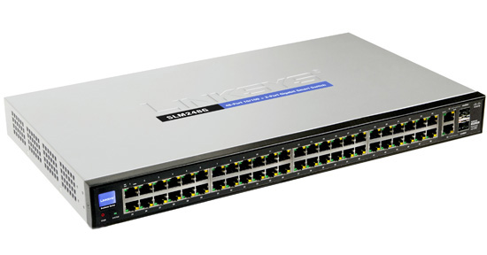 LINKSYS SLM248G 48-PORT 10/100 2-PORT GIGABIT SMART SWITCH WITH 2 COMBO SFP