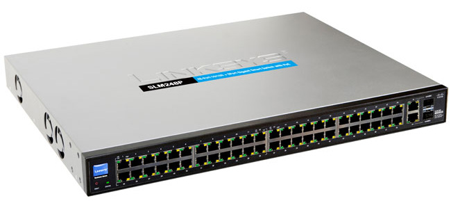 LINKSYS SLM248P 48-PORT 10/100 2-PORT GIGABIT SMART SWITCH