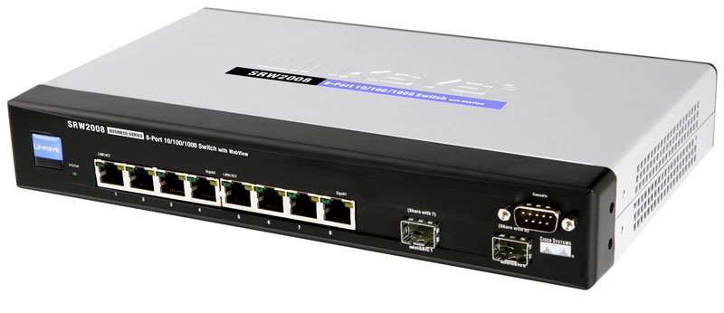 LINKSYS SRW2008 8-PORT 10/100/1000 MANAGED GIGABIT SWITCH