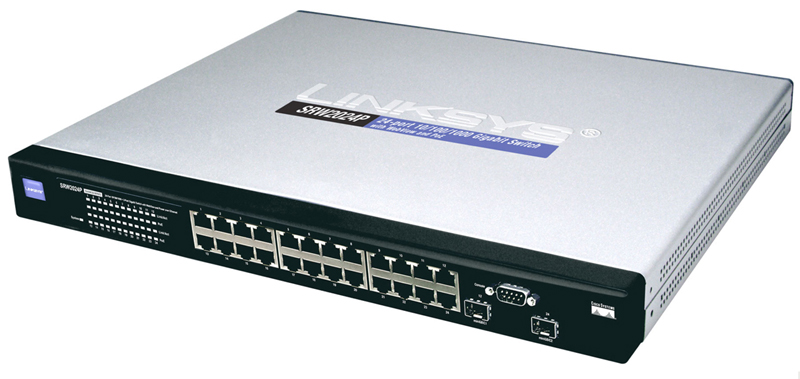 LINKSYS SRW2024P 24-PORT 10/100/1000 SWITCH WITH WEBVIEW AND POE