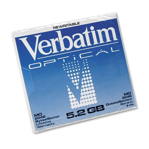 VERBATIM 92843 5.2GB 2048B/S 5.25" REWRITABLE MAGNETO OPTICAL DISK 1PK