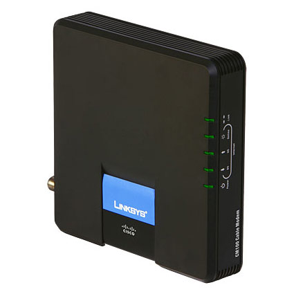 LINKSYS CM100 CABLE MODEM WITH USB AND ETHERNET CONNECTIONS