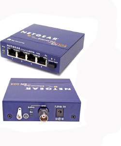 NETGEAR EN104 10MBPS 4-PORT ETHERNET HUB WITH BNC PORT